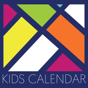Kids Calendar logo bright stripes